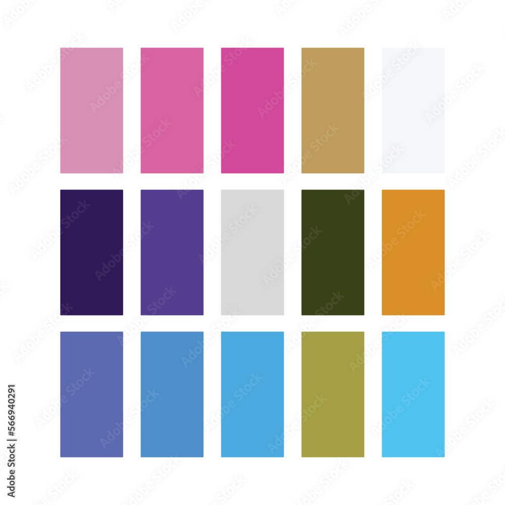 Spring Color Swatch 2024-25. Eps 10.