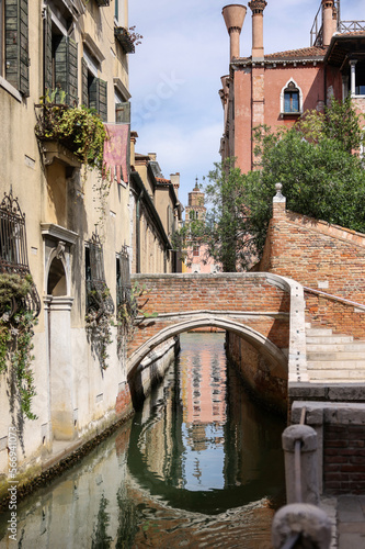 Peaceful and charming district of Dorsoduro in Venice. Italy photo