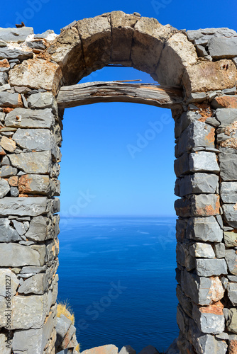 Ruine Festung Insel Spinalonga  Kalydon  in Elounda  Agios Nikolaos  Kreta  Griechenland 