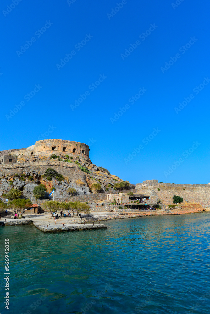 Festung auf der Insel Spinalonga (Kalydon) in Elounda, Agios Nikolaos, Kreta (Griechenland)