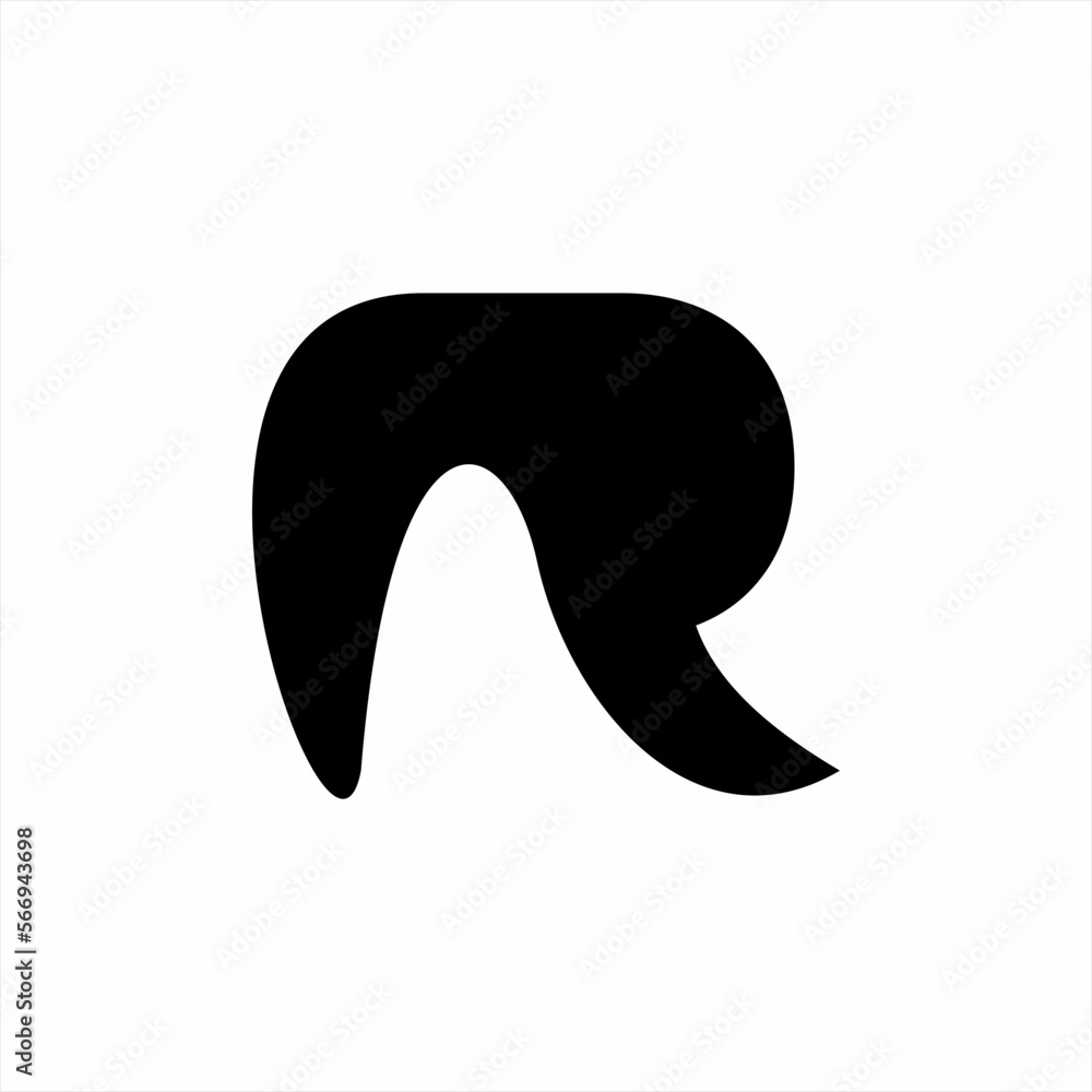 Dental logo design with abstract letter R concept. The logo can be used for dental health businesses, dentists, health brands.