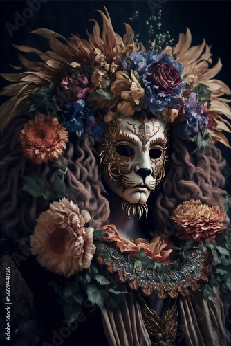 Venetian Masquerade Mask, Generative AI