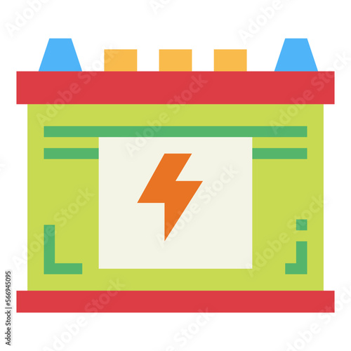 battery flat icon style