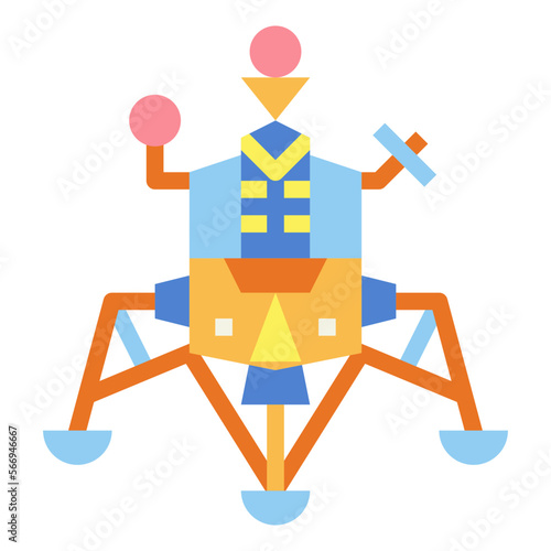 lander flat icon style