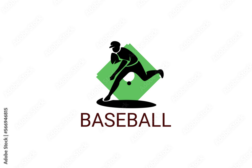 Baseball sport vector line icon. an athlete playing baseball. sport pictogram, vector illustration.