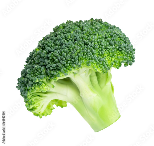 Fresh broccoli isolated on transparent background. Png format	
