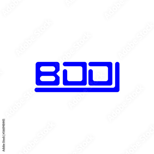 BDD letter logo creative design with vector graphic, BDD simple and modern logo.