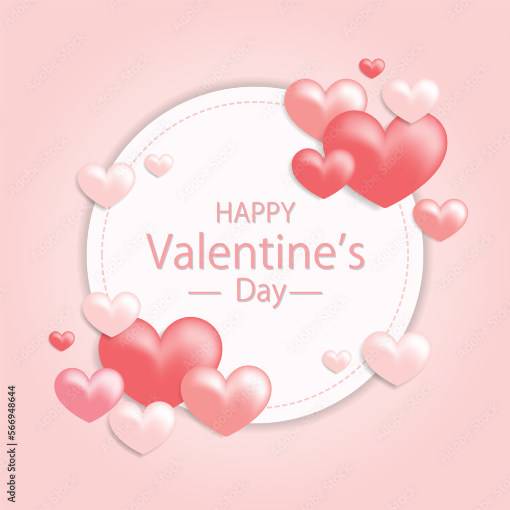 Romantic valentines day card design.