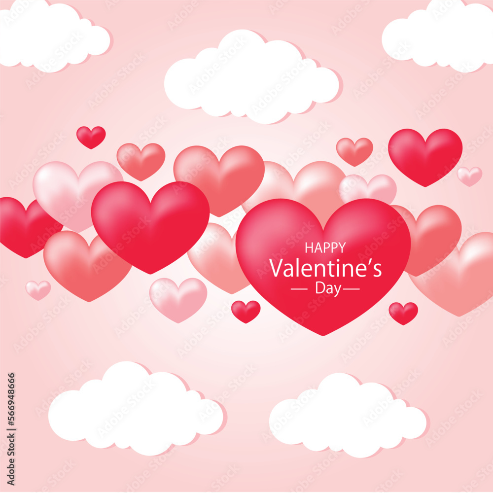 Romantic valentines day card design.