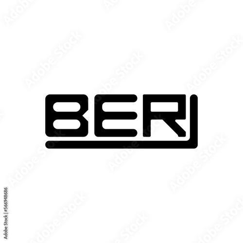 BER letter logo creative design with vector graphic, BER simple and modern logo.