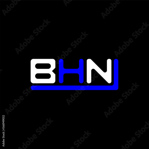 BHN letter logo creative design with vector graphic, BHN simple and modern logo. photo