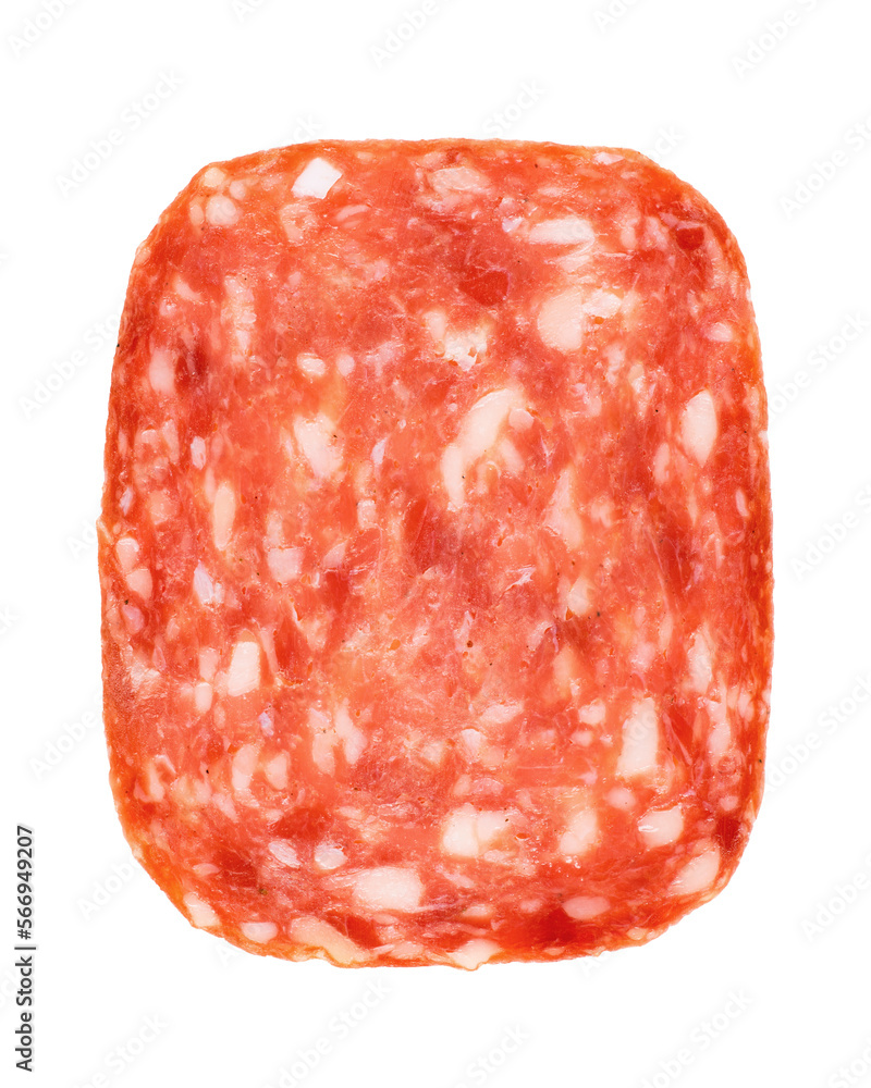 Salami slice isolated on transparent background. Png format
Salami slice isolated on transparent background. Png format