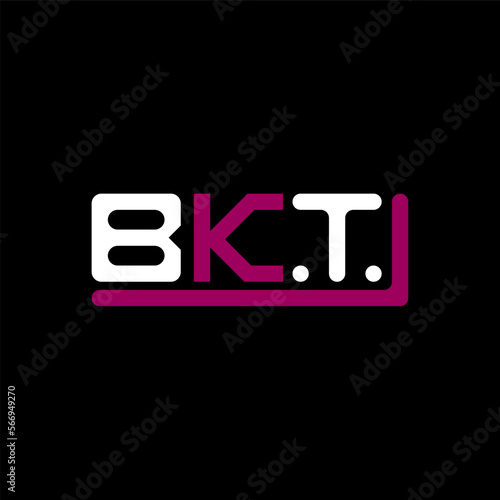 BKT letter logo creative design with vector graphic, BKT simple and modern logo. photo