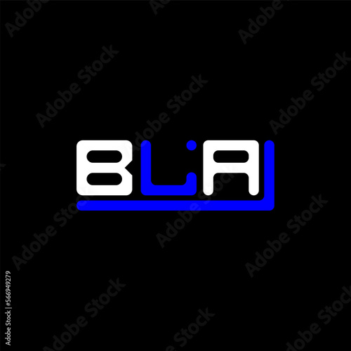 BLA letter logo creative design with vector graphic, BLA simple and modern logo.