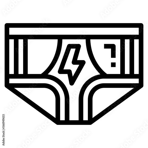 underwear line icon style