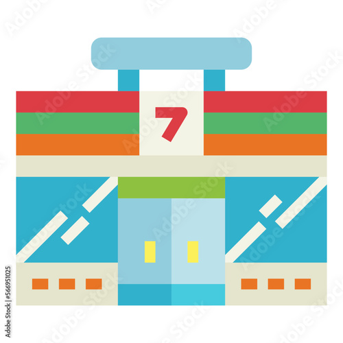 convenience store flat icon style