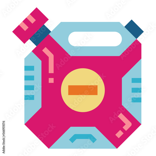 Gasoline flat icon style