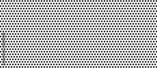 Black polka dot pattern on white background. Straight dot pattern for backdrop and wallpaper template. Simple classic polka dot lines with repeat stripes texture. Polka background, vector illustration