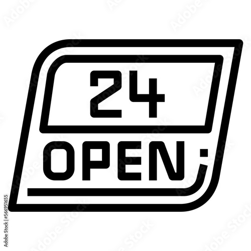 24h line icon style