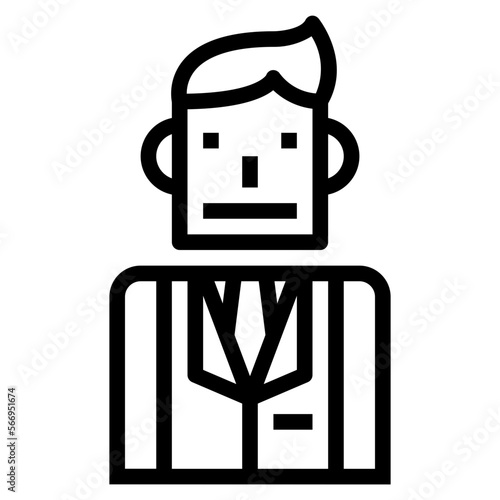attendant line icon style