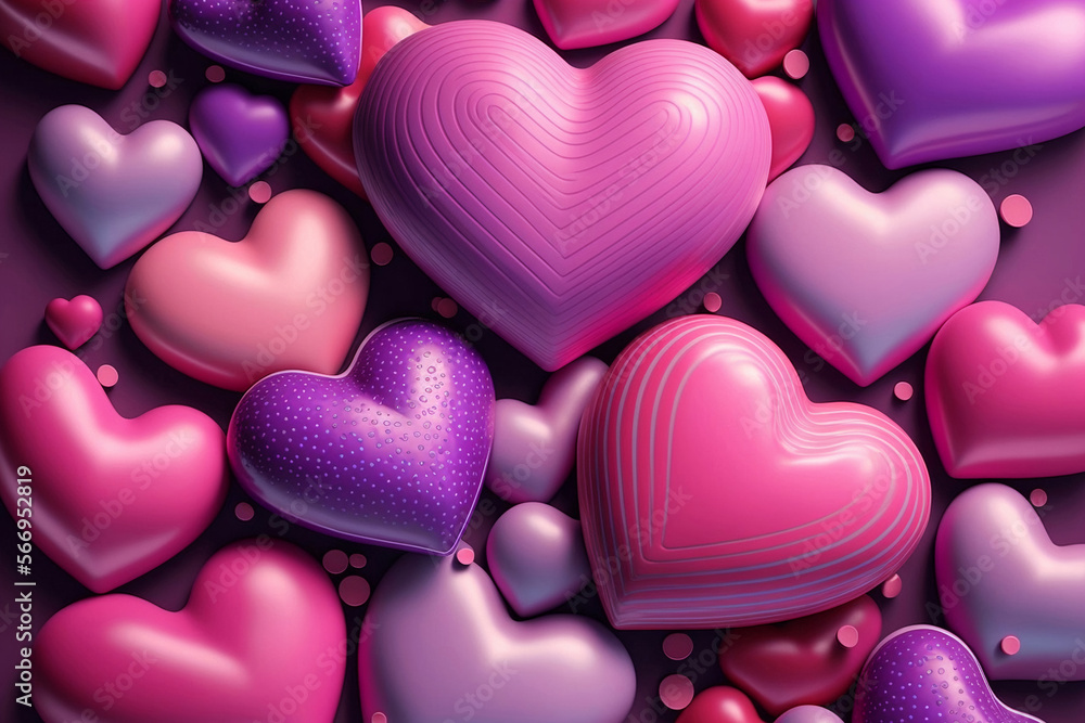 Sweetheart A 3D Rendered Candy Design for love purple tone