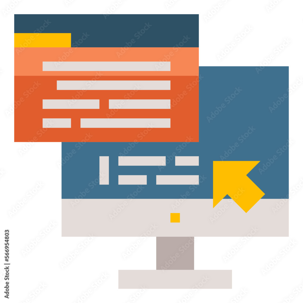 Obraz premium content flat icon