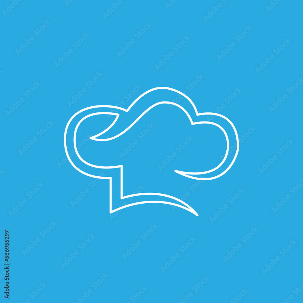 Obraz premium chef icon on a white background, vector illustration