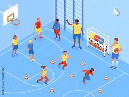 Gym Physical Exercises Composition