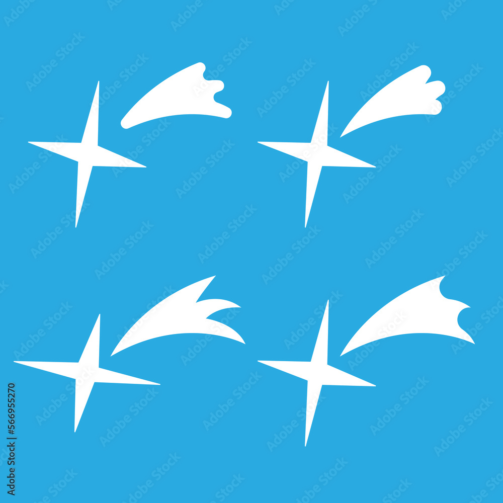Naklejka premium shooting star icon, vector illustration