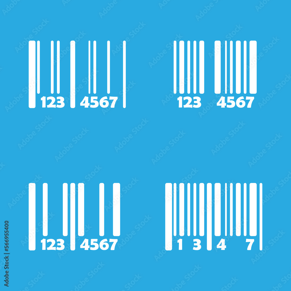 Obraz premium barcode icon on a white background, vector illustration