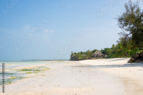 Nungwi beach in the isle, Perfect beach with crystal turquoise sea on Zanzibar island, travel destinations