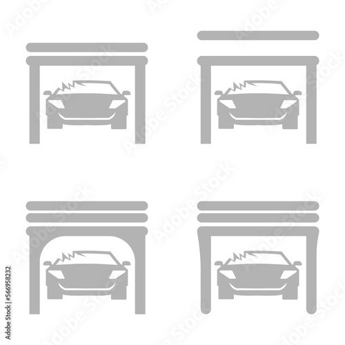 broken car icon, vector illustration