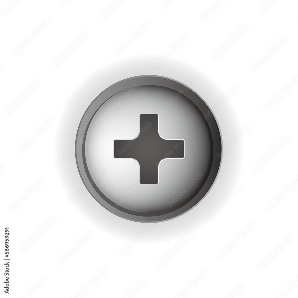 Obraz premium Screw head illustration (png , no background ) 