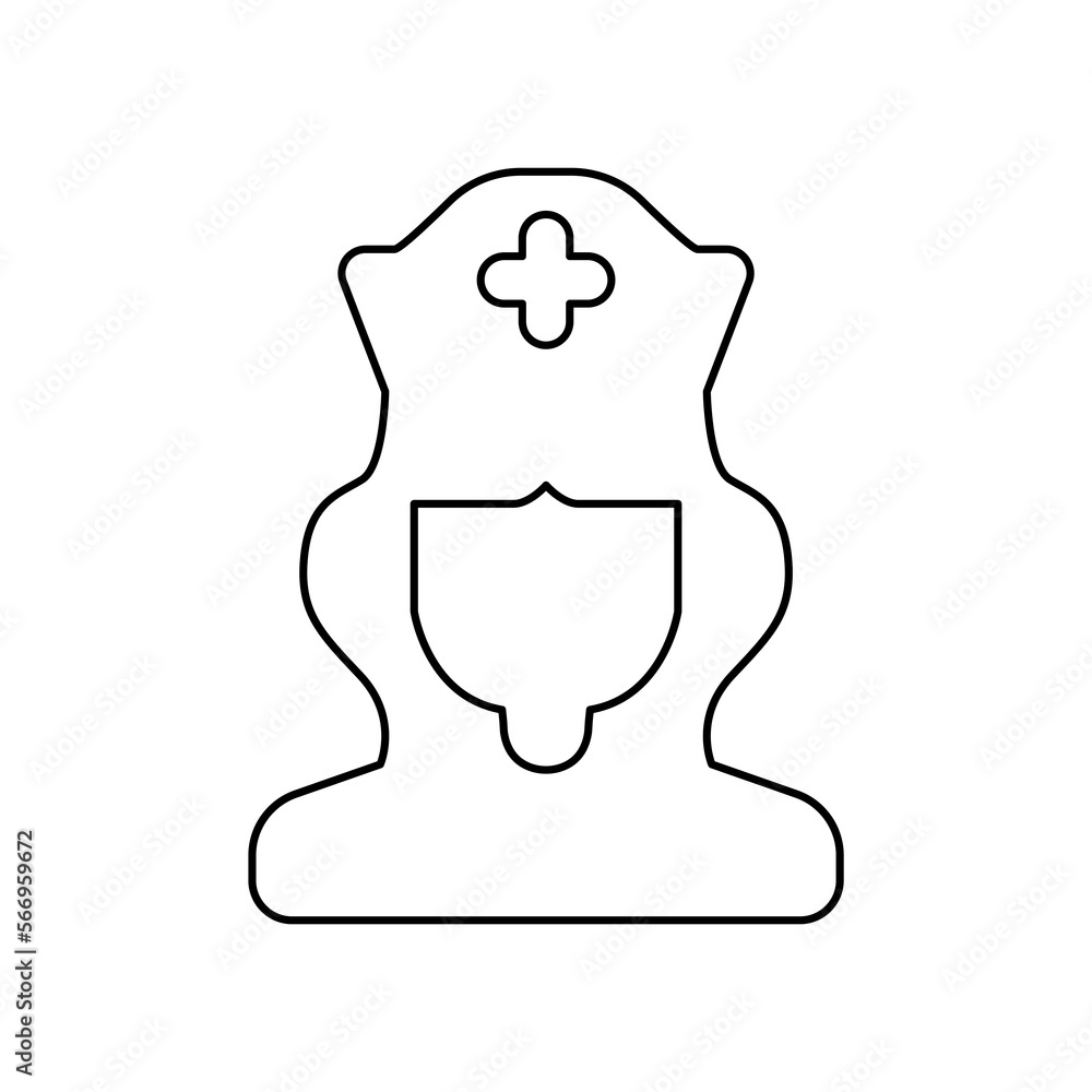 nurse icon on a white background, vector illustration nurse icon on a white background, vector illustration