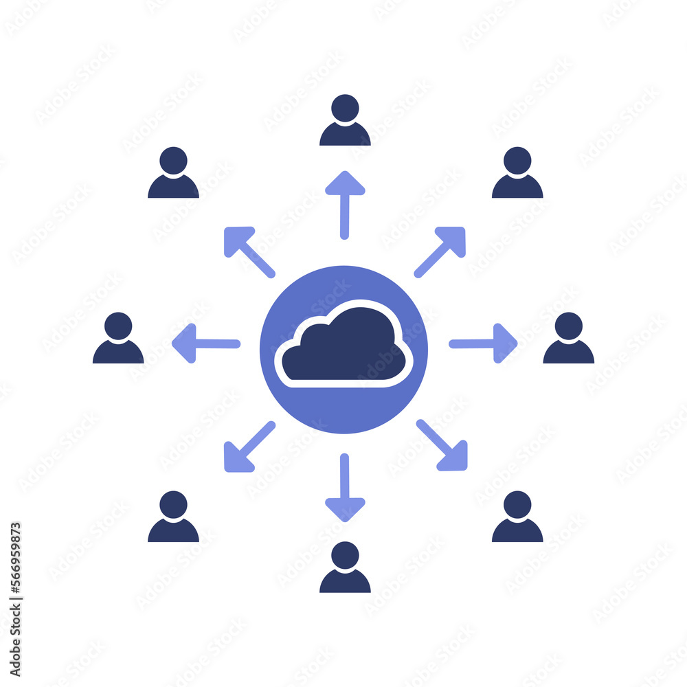 society icon, cloud, association, vector illustration society icon, cloud, association, vector illustration