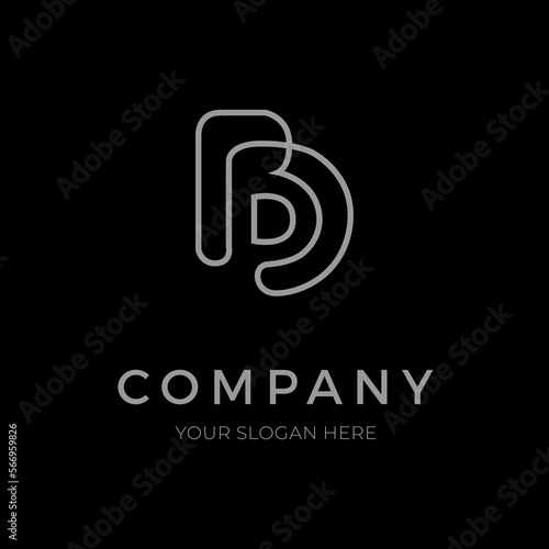 PBD, DDB, BDD, PDD creative letter logo design. Simple modern initials company logo.