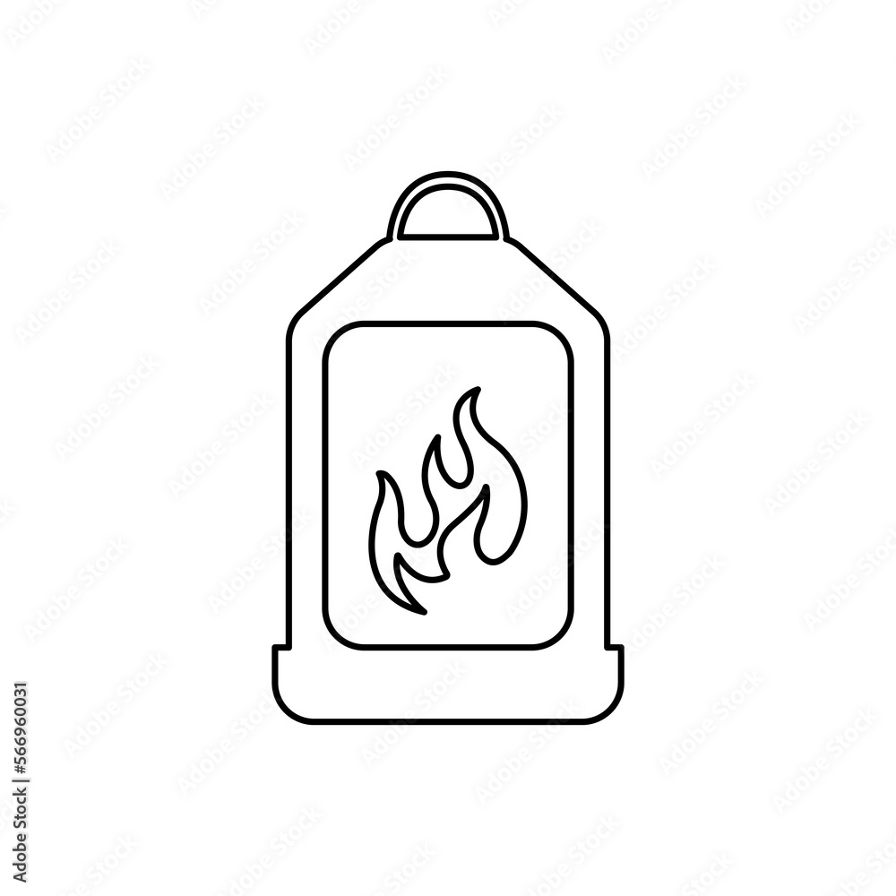 Obraz premium lamp icon on a white background, vector illustration