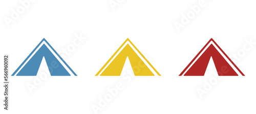 tent icon on a white background, vector illustration