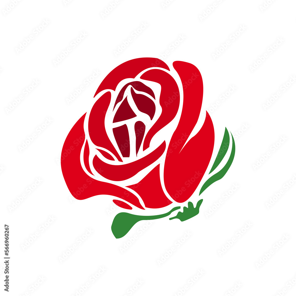rose icon on a white background, vector illustration rose icon on a white background, vector illustration