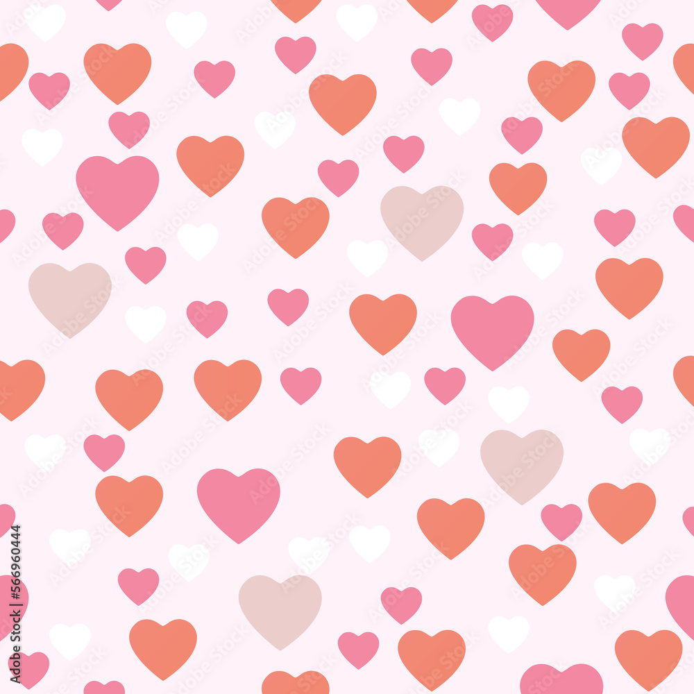 background with hearts, vector illustration