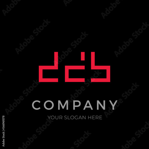 DDB, DDBE creative letter logo design. Simple modern initials furniture company logo.