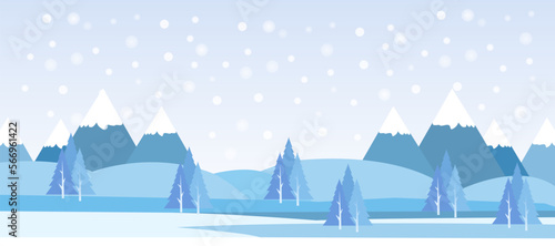 concept of winter, snow, nature, vector illustration