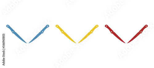 knives icon on a white background. vector illustration