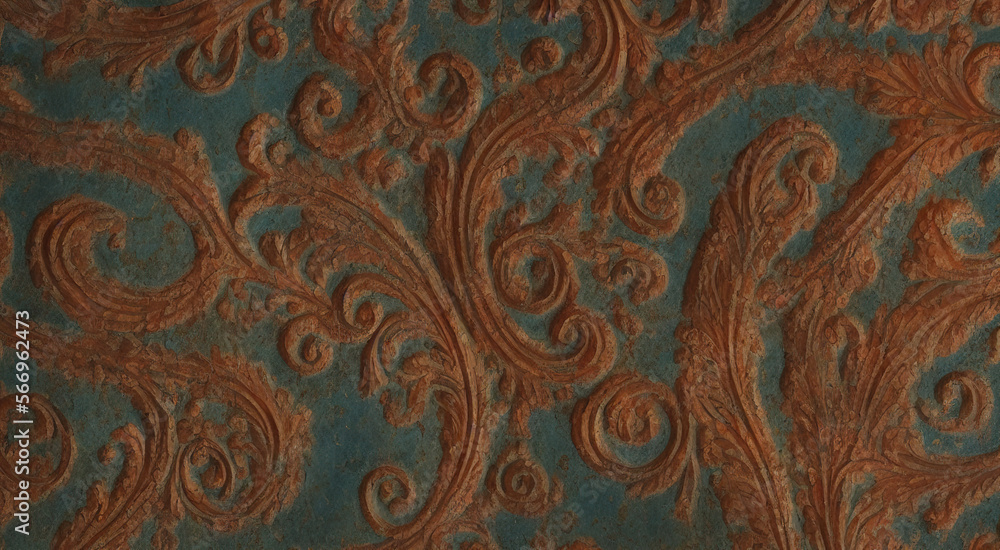 Antiquated Adornments - Bronze and patina surface textures with intricate carving and detailing