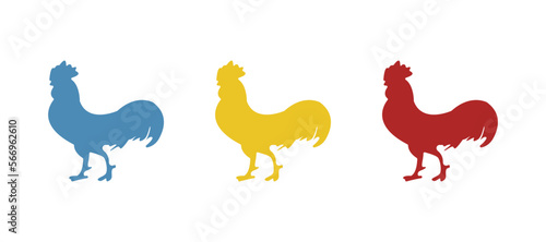 Rooster icon on a white background, vector illustration