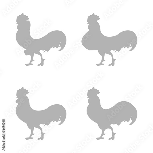 Rooster icon on a white background  vector illustration