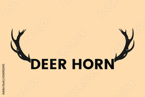 strong deer horn vector logo templet.