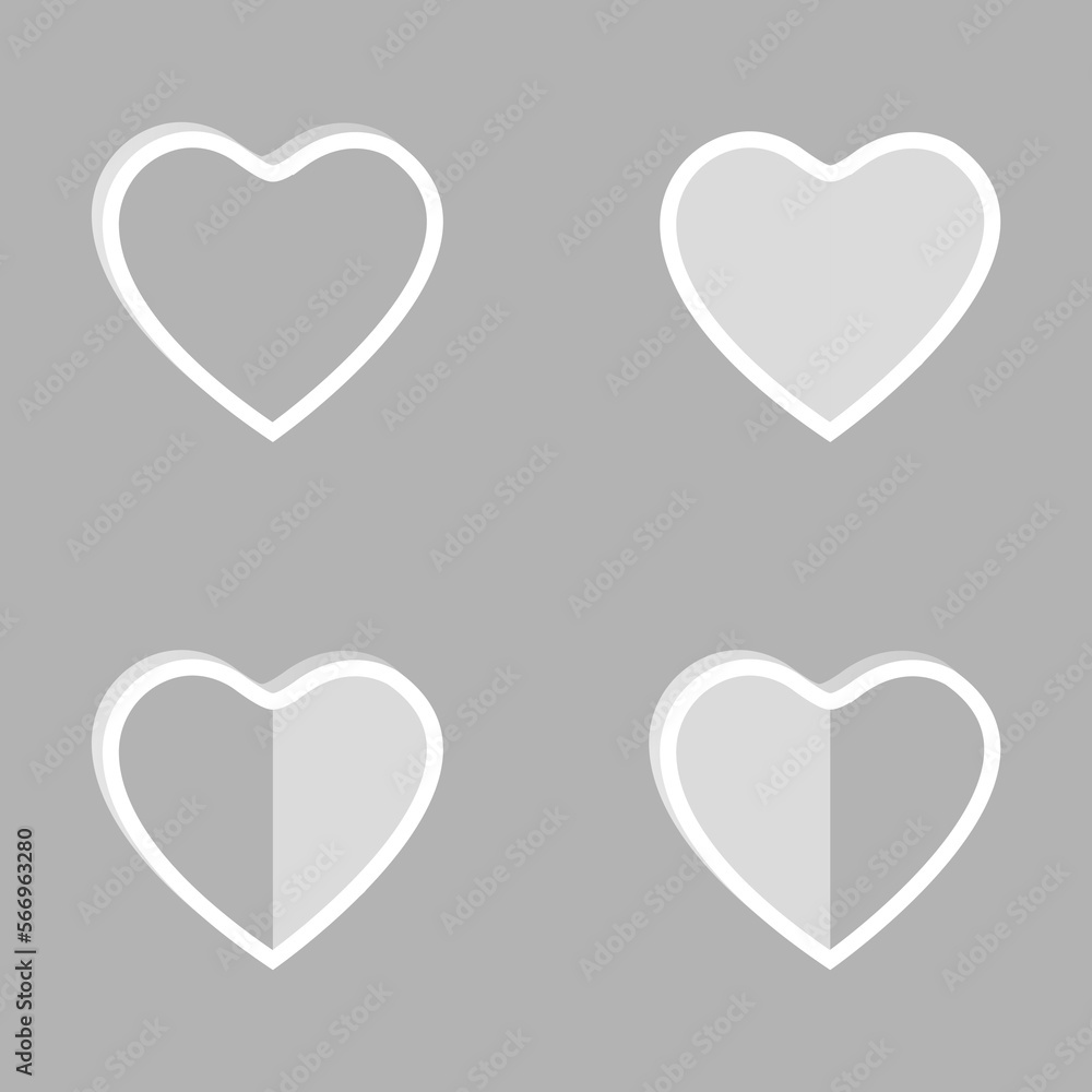 heart icon, holiday, love concept, vector illustration