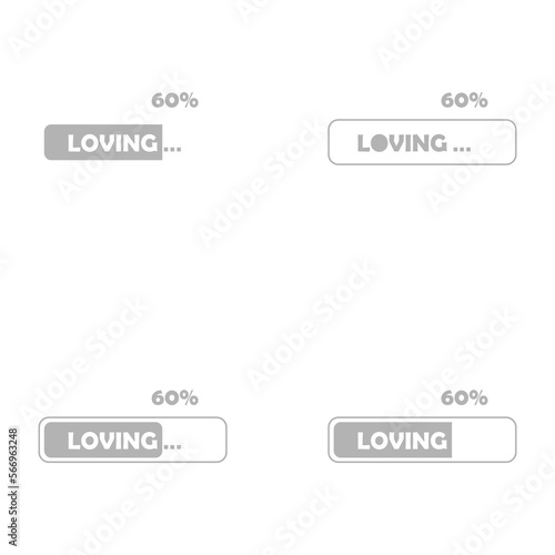 download icon, love concept, vector illustration