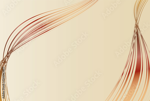 ゴールドの水の流れのようなウェーブ背景